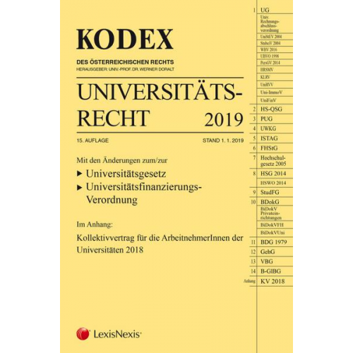 KODEX Universitätsrecht 2019