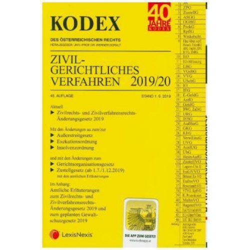 KODEX Zivilgerichtliches Verfahren 2019/20