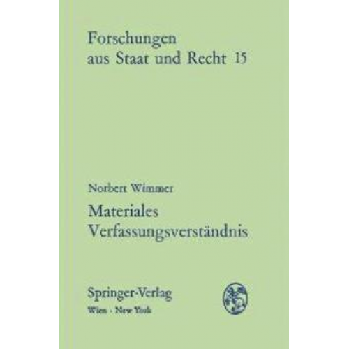 Norbert Wimmer - Materiales Verfassungsverständnis