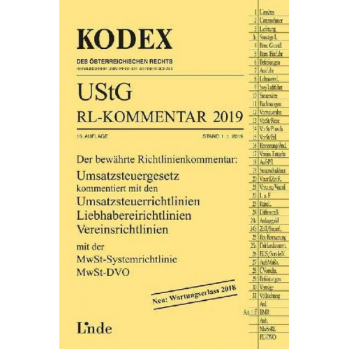 Robert Pernegger - KODEX UStG-Richtlinien-Kommentar 2019