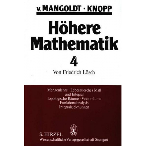 Hans Mangoldt & Konrad Knopp - Höhere Mathematik IV