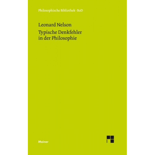 Leonard Nelson - Typische Denkfehler in der Philosophie