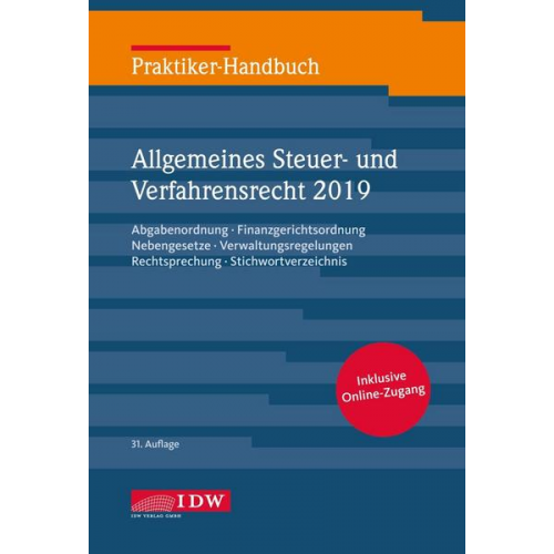 Gregor Kirch - Praktiker-Handbuch Allgemeines Steuer-und Verfahrensrecht 2019