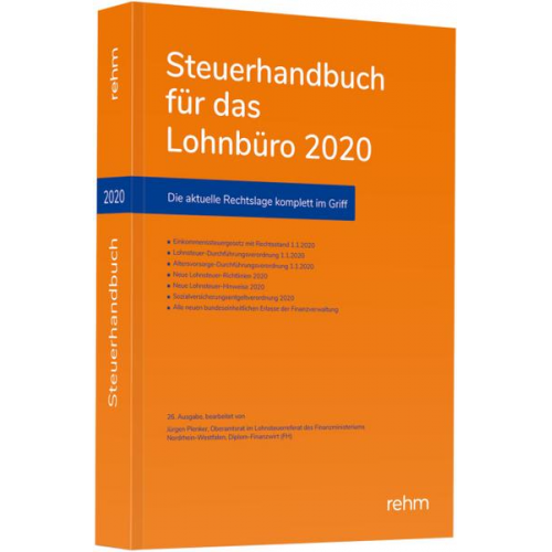 Jürgen Plenker - Steuerhandbuch für das Lohnbüro 2020