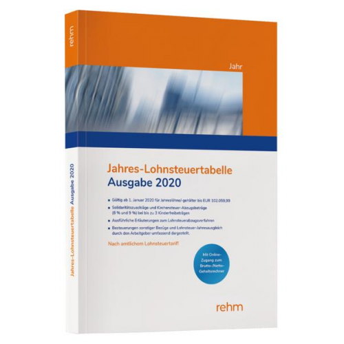 Jahres-Lohnsteuertabelle 2020