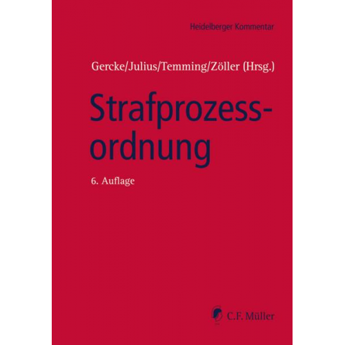 Heiko Ahlbrecht & Wolfgang Bär & Anja Schiemann & LL.M. Eike C. Schmidt & Katharina Beckemper - Strafprozessordnung