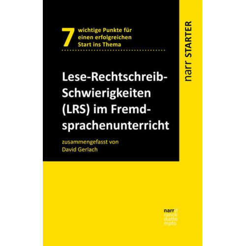 David Gerlach - Lese-Rechtschreib-Schwierigkeiten (LRS) im Fremdsprachenunterricht