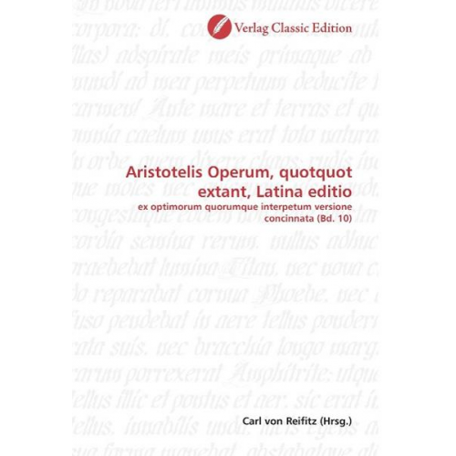 Aristotelis Operum, quotquot extant, Latina editio