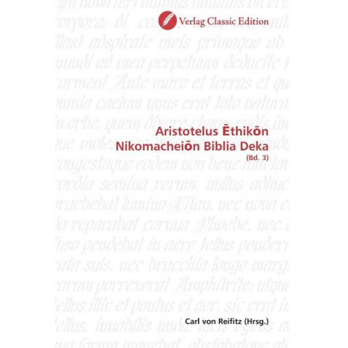 Aristotelus Ethikon Nikomacheion Biblia Deka