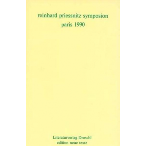 Walter Ruprechter - Reinhard Priessnitz Symposion Paris, 1990