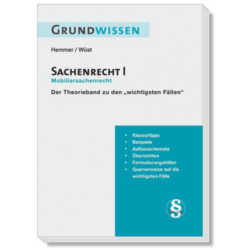 Karl-Edmund Hemmer & Achim Wüst & Clemens d'Alquen - Grundwissen Sachenrecht I