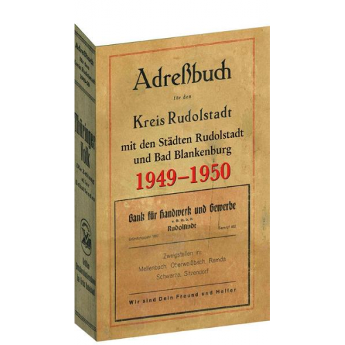 Adreßbuch - Stadt und Kreis Rudolstadt 1949-1950