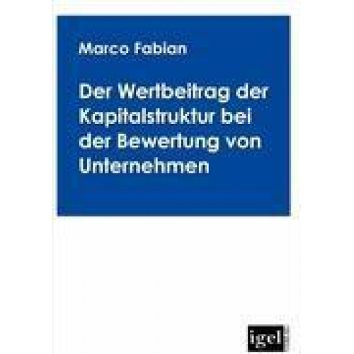 Marco Fabian - Der Wertbeitrag der Kapitalstruktur bei der Bewertung von Unternehmen