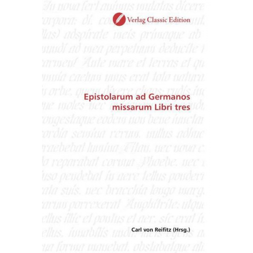 Carl Reifitz - Epistolarum ad Germanos missarum Libri tres