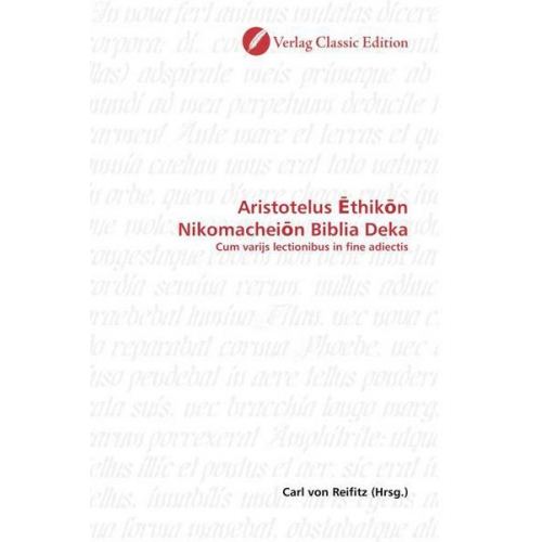 Aristotelus Ethikon Nikomacheion Biblia Deka