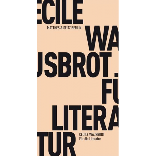 Cécile Wajsbrot - Für die Literatur