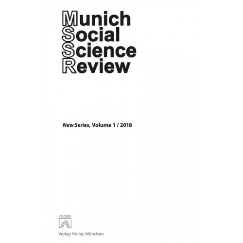 Michael Hutter & Matthias der Schulenburg & Timo Airaksinen - Munich Social Science Review (MSSR)