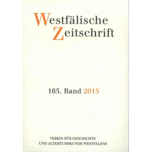 Westfälische Zeitschrift 165, Band 2015