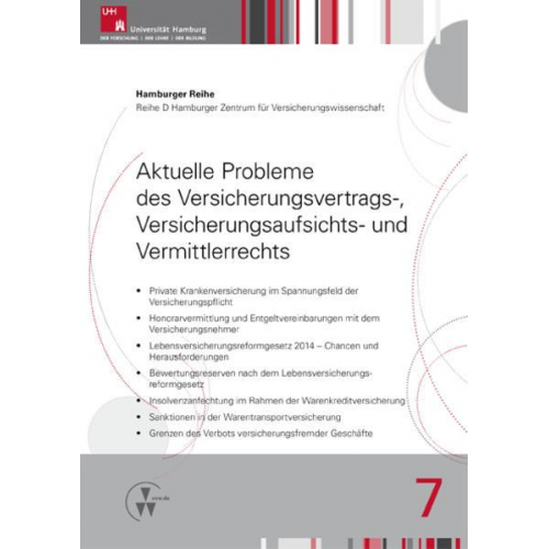 Aktuelle Probleme des Versicherungsvertrags-, Versicherungsaufsichts- und Vermittlerrechts