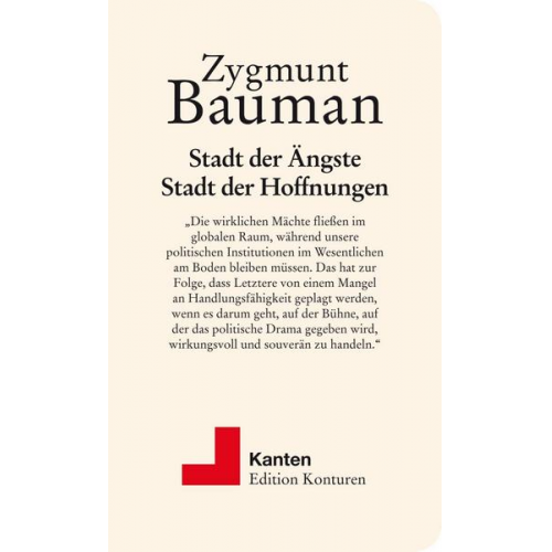 Zygmunt Bauman - Stadt der Ängste, Stadt der Hoffnungen