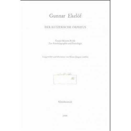 Gunnar Ekelöf - Der ketzerische Orpheus