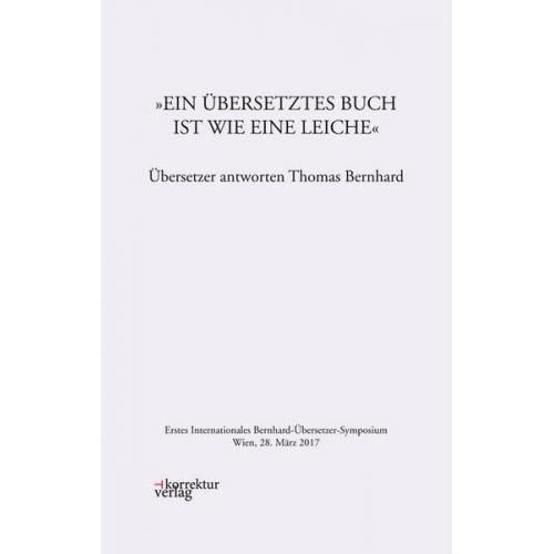 Ein übersetztes Buch ist wie eine Leiche