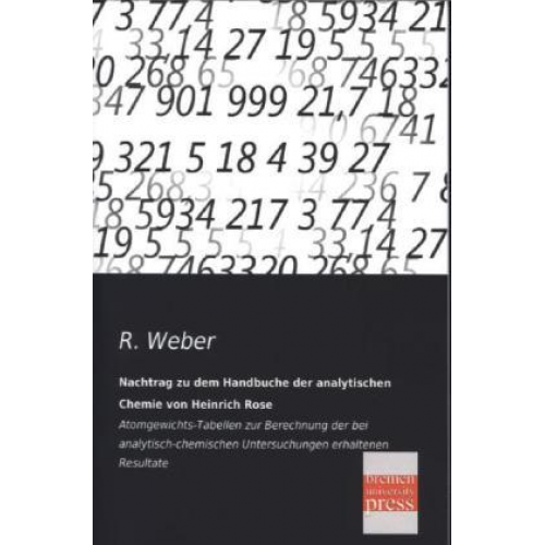 R. Weber - Nachtrag zu dem Handbuche der analytischen Chemie von Heinrich Rose