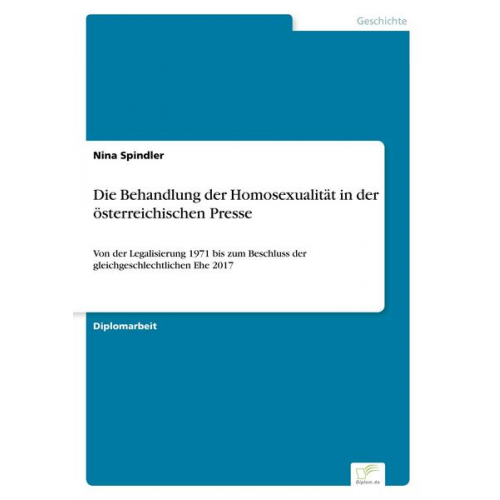 Nina Spindler - Die Behandlung der Homosexualität in der österreichischen Presse