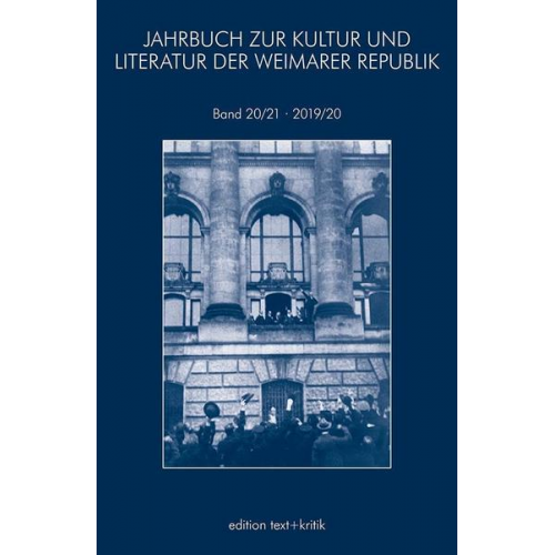 Jahrbuch Zur Kultur und Literatur der Weimarer Republik