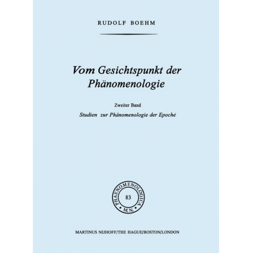 Rudolf Boehm - Vom Gesichtspunkt der Phänomenologie