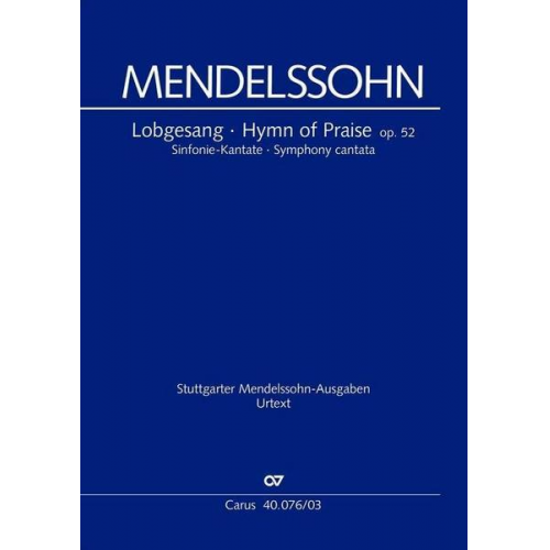 Felix Mendelssohn Bartholdy - Lobgesang (Klavierauszug)