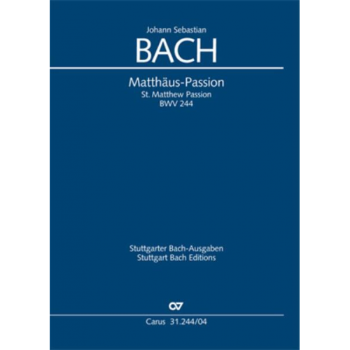 Johann Sebastian Bach - Matthäus-Passion (Klavierauszug deutsch/englisch)