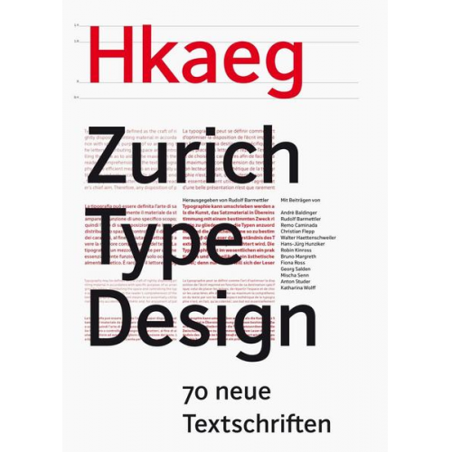 Walter Haettenschweiler & André Baldinger & Anton Studer & Katherine Wolff & Georg Salden - Zurich Type Design