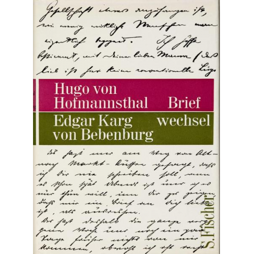 Hugo von Hofmannsthal & Edgar Karg Bebenburg - Briefwechsel