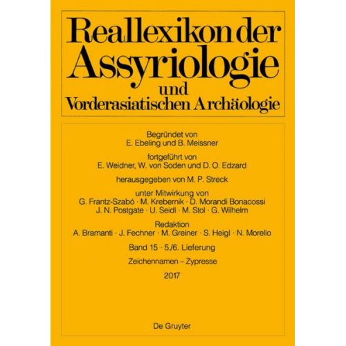 Reallexikon der Assyriologie und Vorderasiatischen Archäologie / Zeichennamen - Zypresse