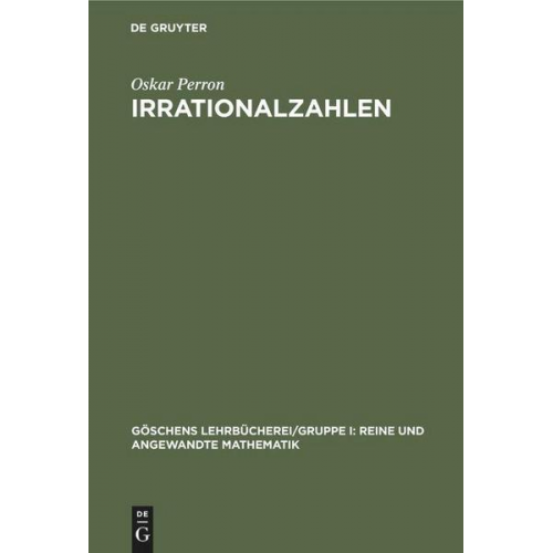 Oskar Perron - Irrationalzahlen