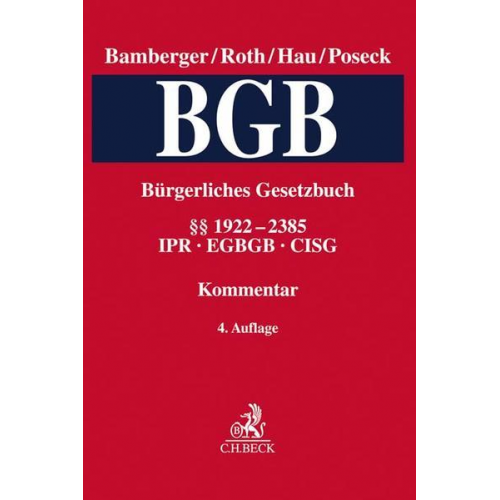 Bürgerliches Gesetzbuch Band 5: §§ 1922-2385, CISG, IPR, EGBGB