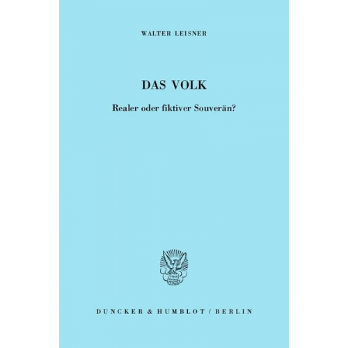 Walter Leisner - Das Volk.