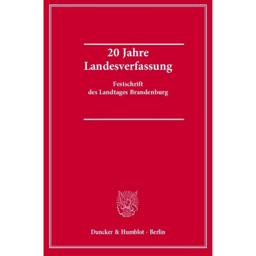 20 Jahre Landesverfassung.