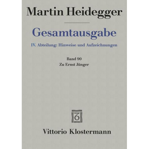 Martin Heidegger - Zu Ernst Jünger