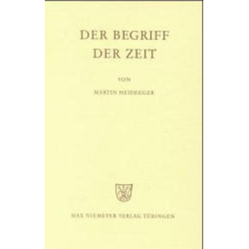 Martin Heidegger - Der Begriff der Zeit