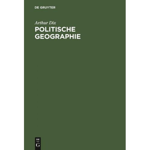 Arthur Dix - Politische Geographie