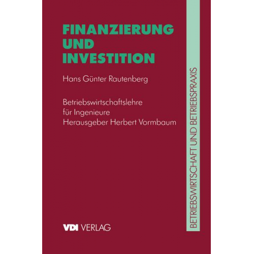 Hans G. Rautenberg - Finanzierung und Investition