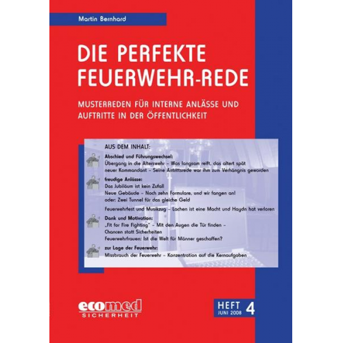 Martin Bernhard - Die perfekte Feuerwehr-Rede Heft 4