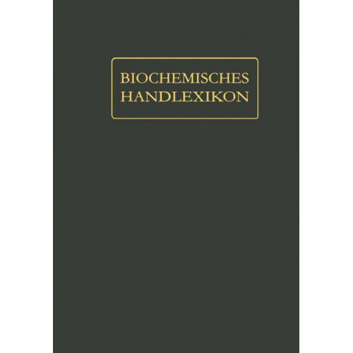 Wolfgang Langenbeck & Ernst B.H. Waser & Géza Zemplén - Biochemisches Handlexikon