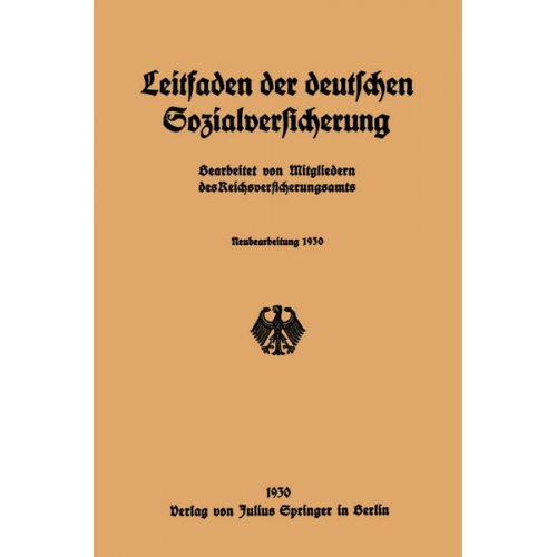 Mitgliedern des Reichsversicherungsamts - Leitfaden der deutschen Sozialversicherung