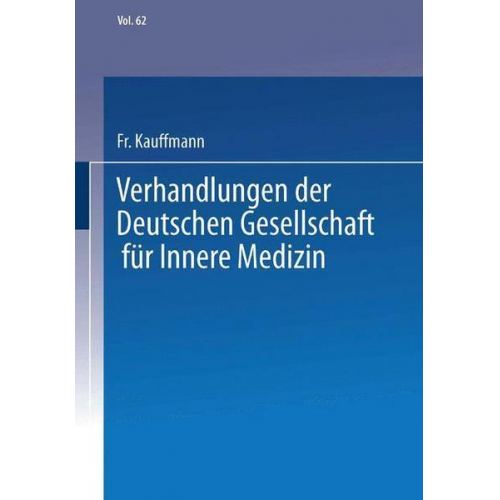 Fr. Kauffmann - Verhandlungen der Deutschen Gesellschaft für Innere Medizin