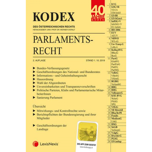 KODEX Parlamentsrecht 2019/20