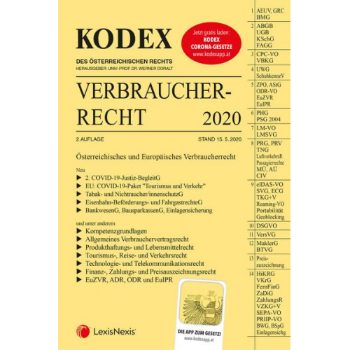 KODEX Verbraucherrecht 2020