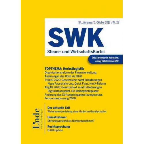 Steuerreform – Abgabenänderungsgesetz – Neuorganisation der Finanzverwaltung